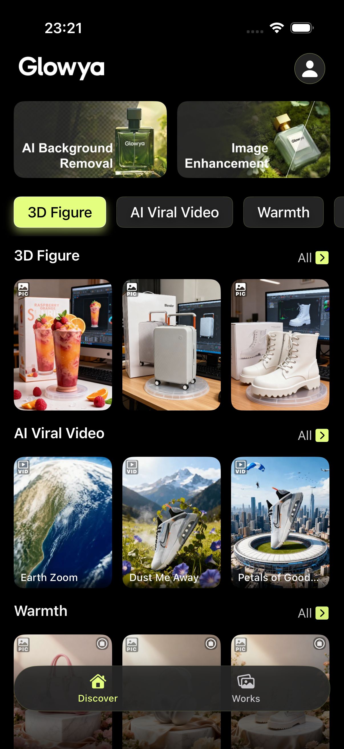 Glowya App Screenshot